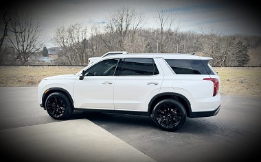 Asanti Wheels installed on a white 2024 Hyundai Palisade in Horseheads, NY